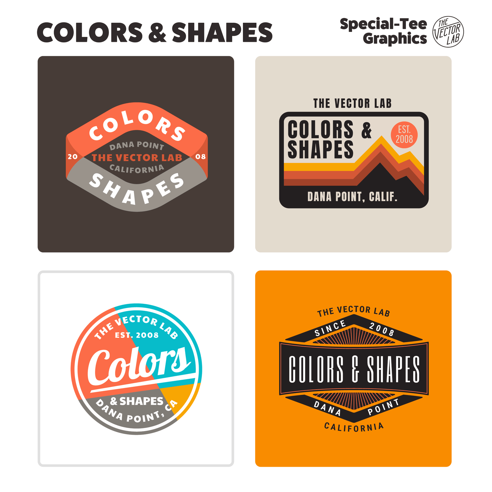 Colors & Shapes Graphic Logo Templates for Adobe Affinity CorelDraw