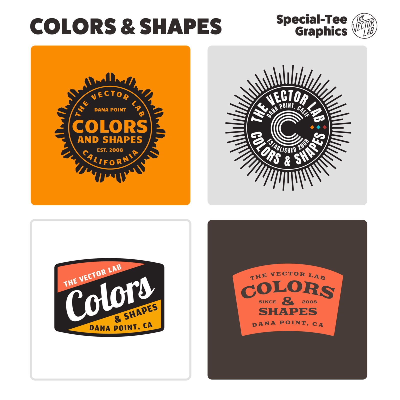 Colors & Shapes Graphic Logo Templates for Adobe Affinity CorelDraw
