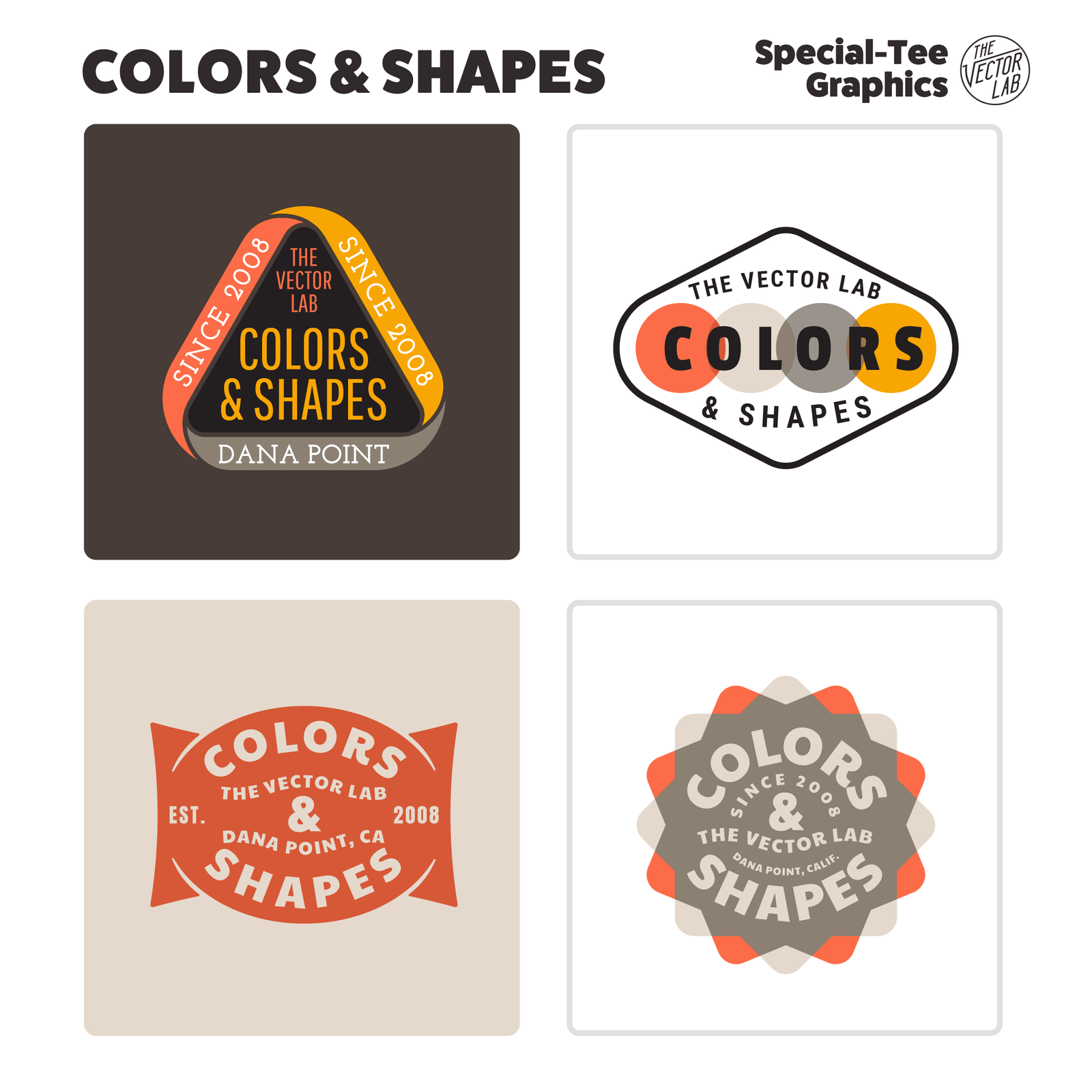 Colors & Shapes Graphic Logo Templates for Adobe Affinity CorelDraw