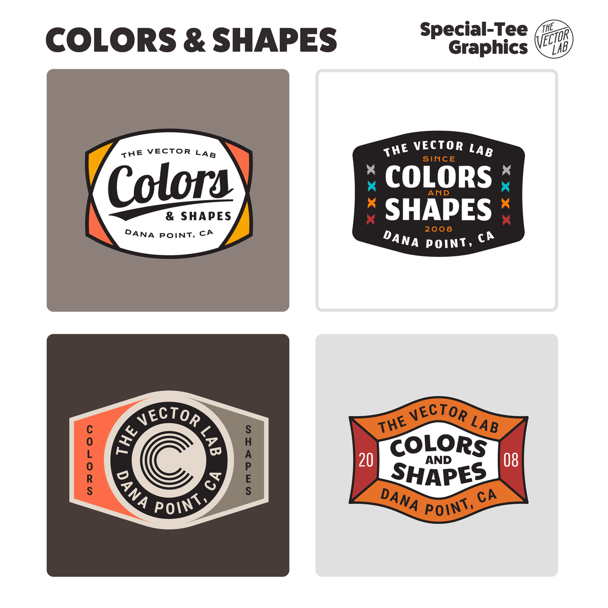 Colors & Shapes Graphic Logo Templates for Adobe Affinity CorelDraw