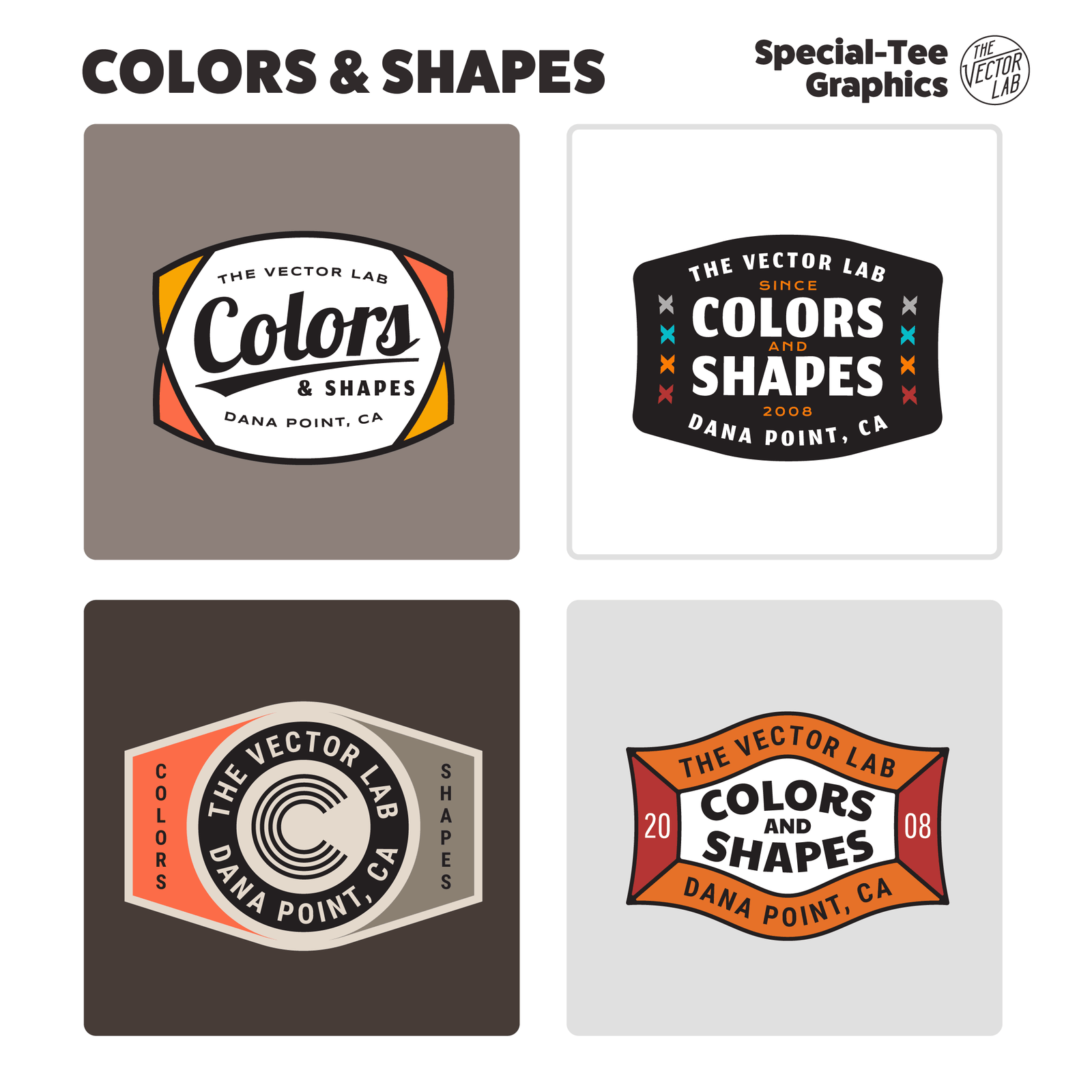 Colors & Shapes Graphic Logo Templates for Adobe Affinity CorelDraw