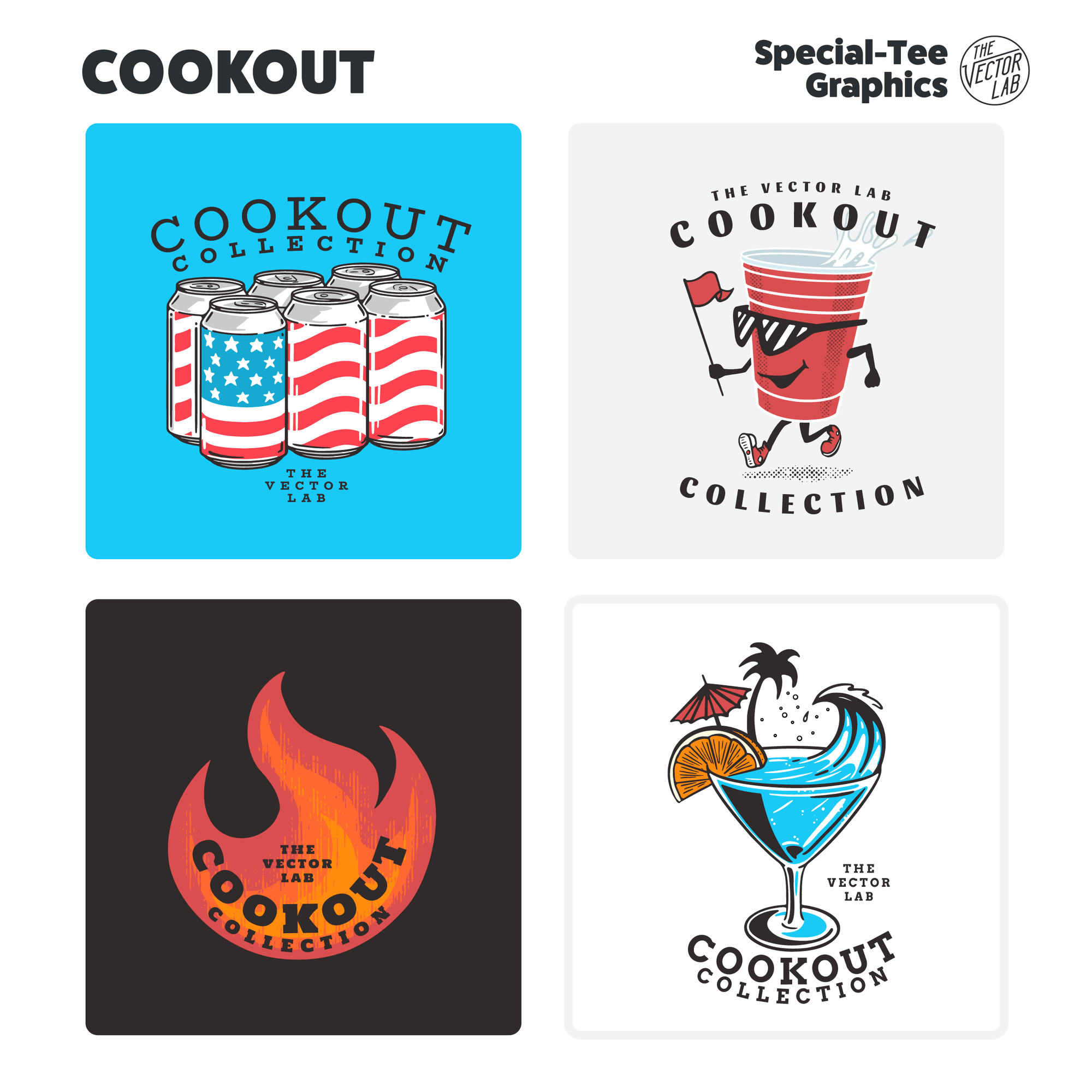 Cookout Collection Graphics for Adobe Affinity CorelDraw