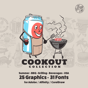 Cookout Collection Graphics for Adobe Affinity CorelDraw