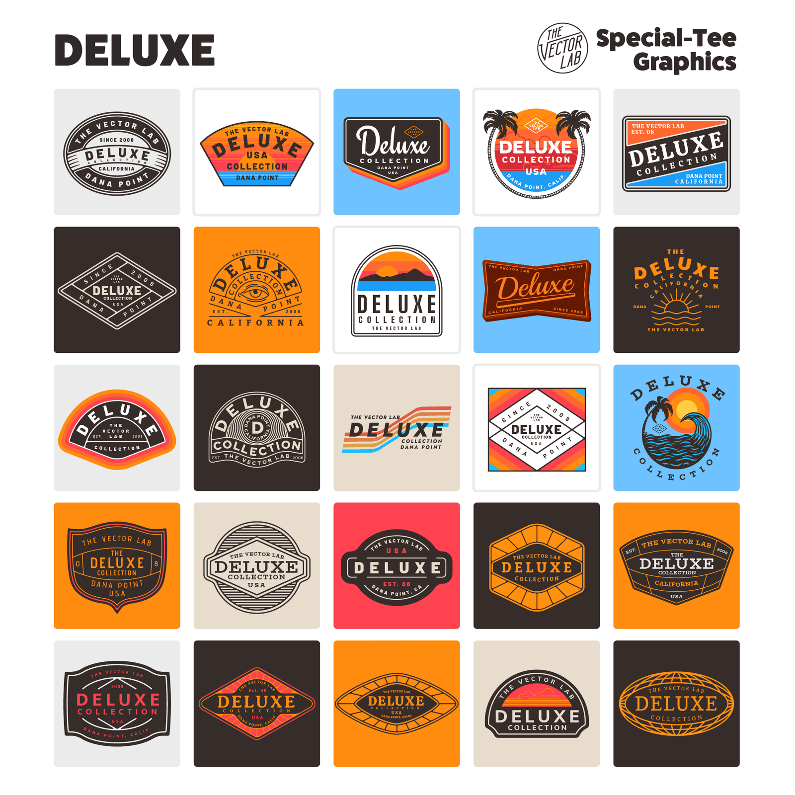 The Deluxe Collection of Graphic & Logo Templates for Adobe Affinity CorelDraw