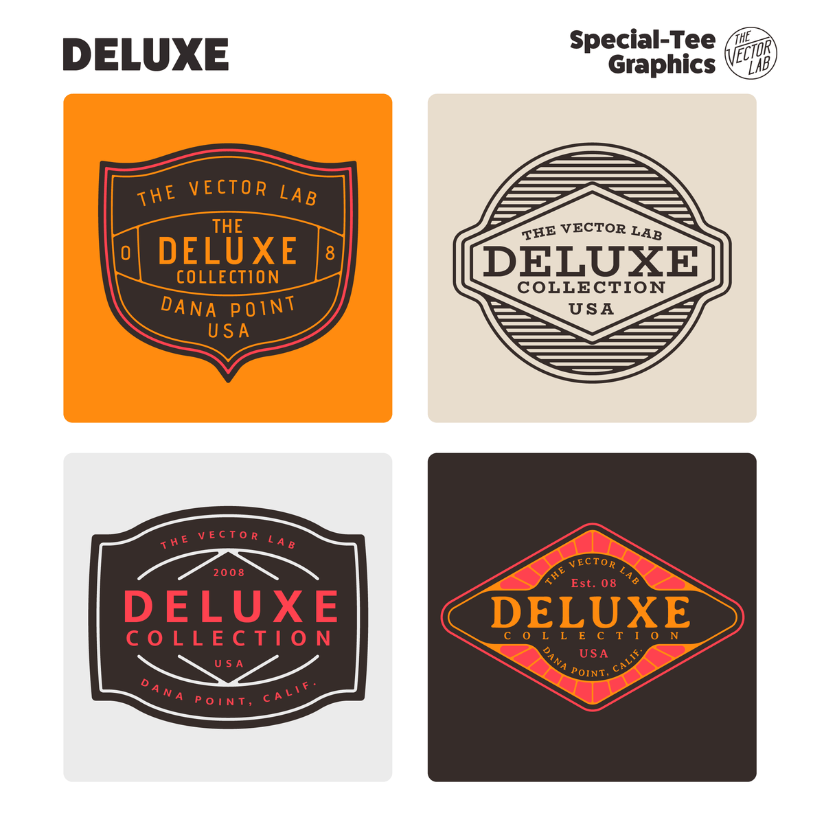 The Deluxe Collection of Graphic & Logo Templates for Adobe Affinity CorelDraw
