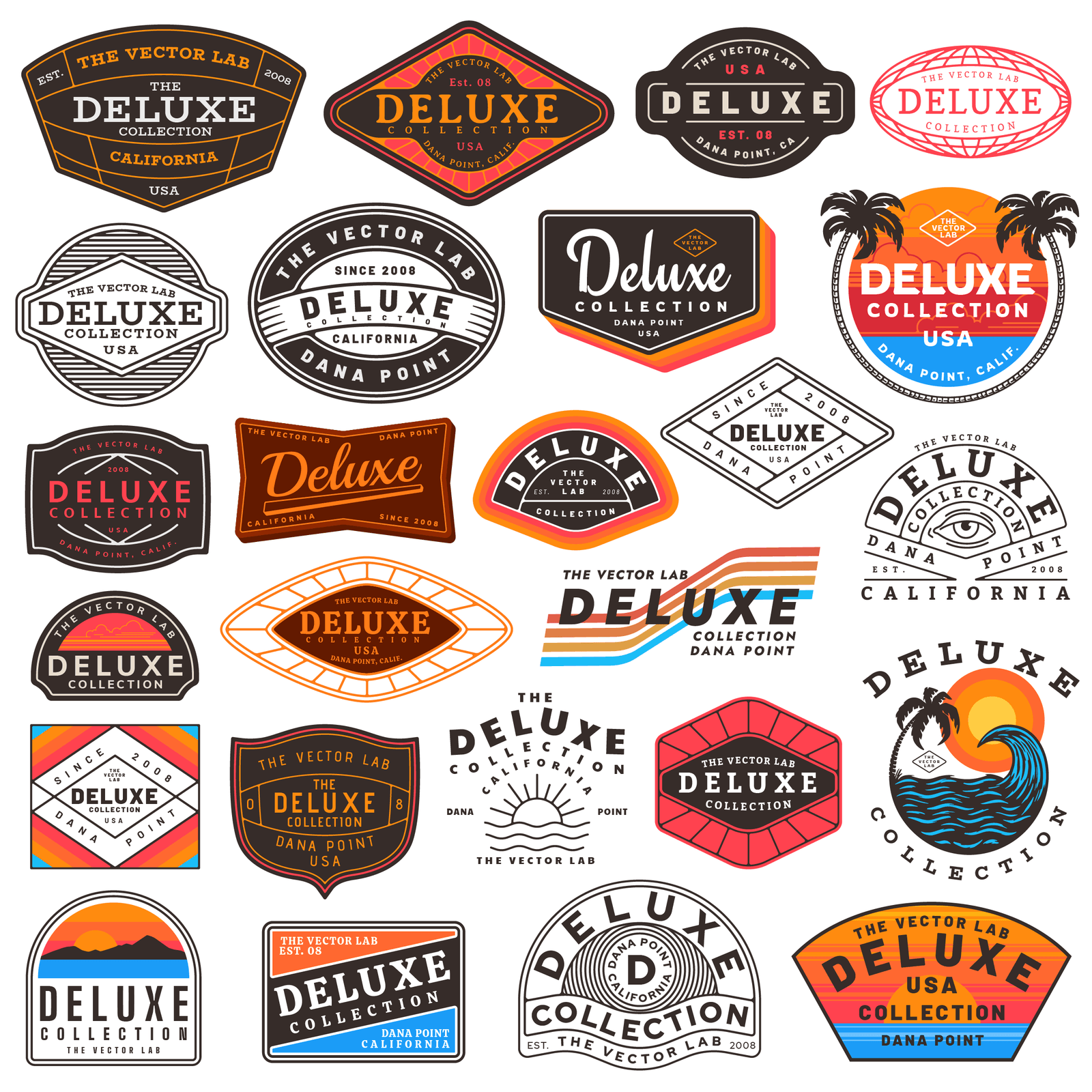The Deluxe Collection of Graphic & Logo Templates for Adobe Affinity CorelDraw