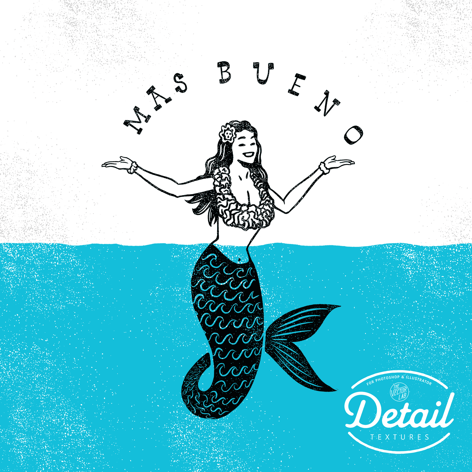 Detail Textures for Photoshop and Illustrator Mermaid