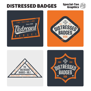 Distressed Badges Logos Icons for Adobe Affinity CorelDraw