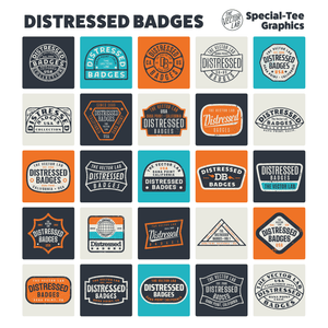 Distressed Badges Logo Templates for Adobe Affinity Corel