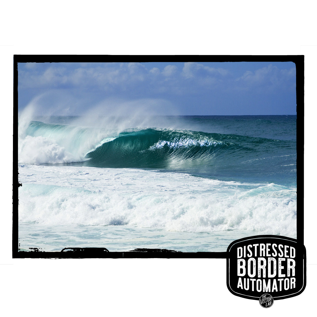 Wave - Distressed Border Automator for Photoshop by TheVectorLab