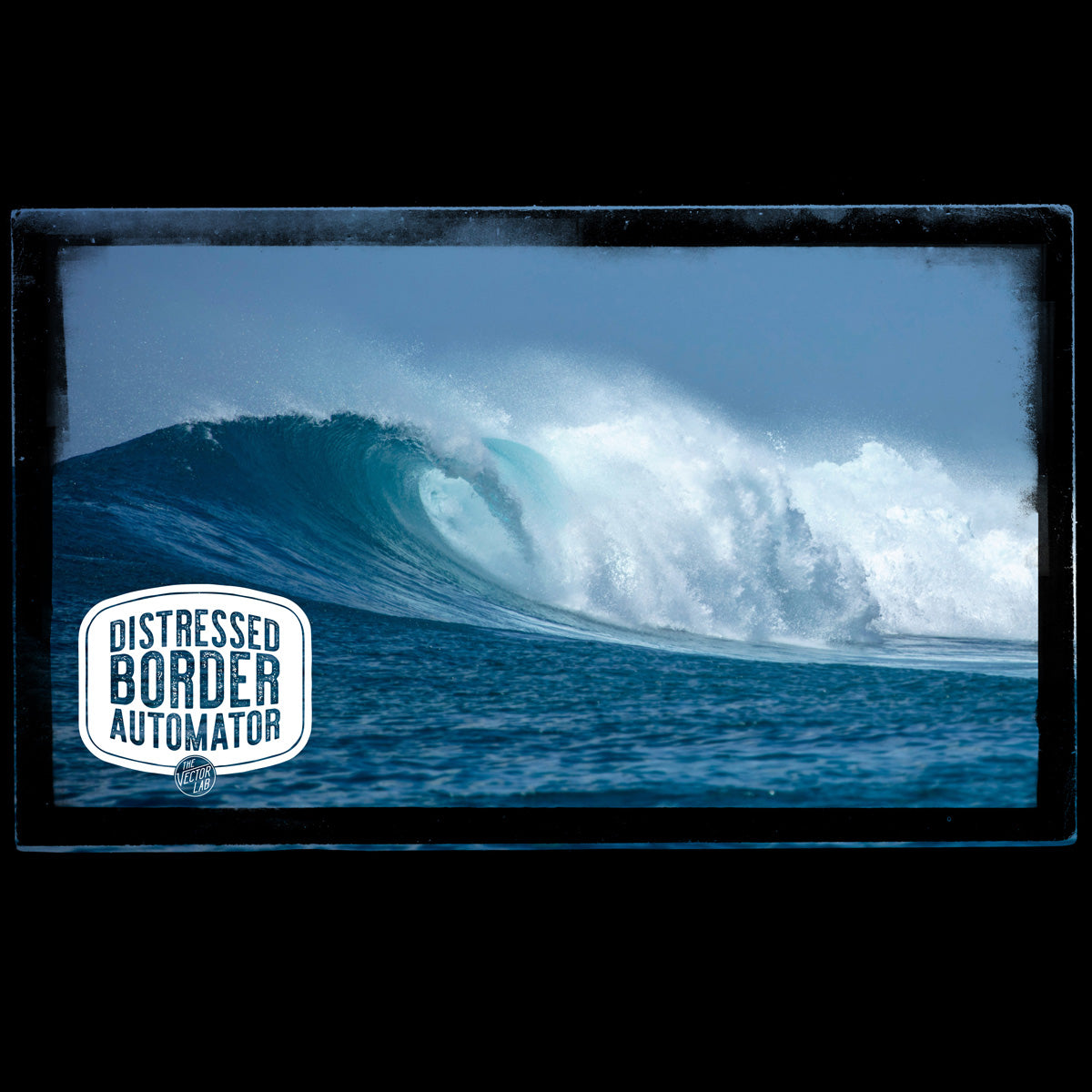 Wave - Distressed Border Automator for Photoshop by TheVectorLab