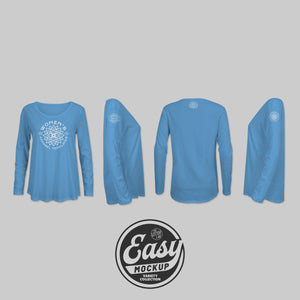 Easy Mockup - Long Sleeve T-Shirt Apparel Templates