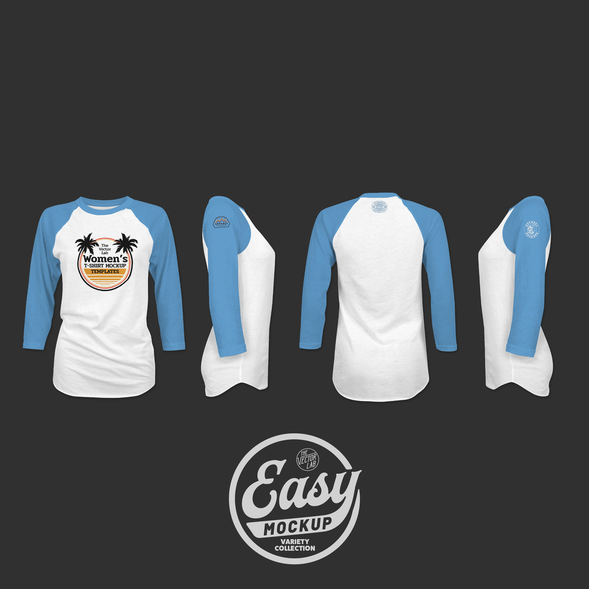 Easy Mockup - Raglan Apparel Templates
