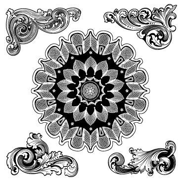Engravings - vector banknote and currency ornament