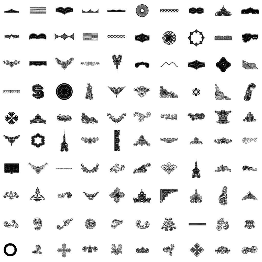 Engravings XXL - vector bank note and currency ornament