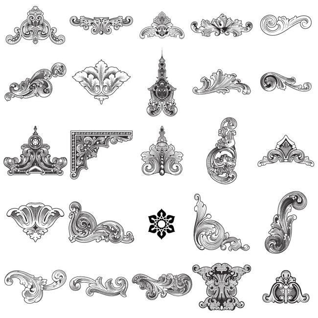 Engravings - vector banknote and currency ornament