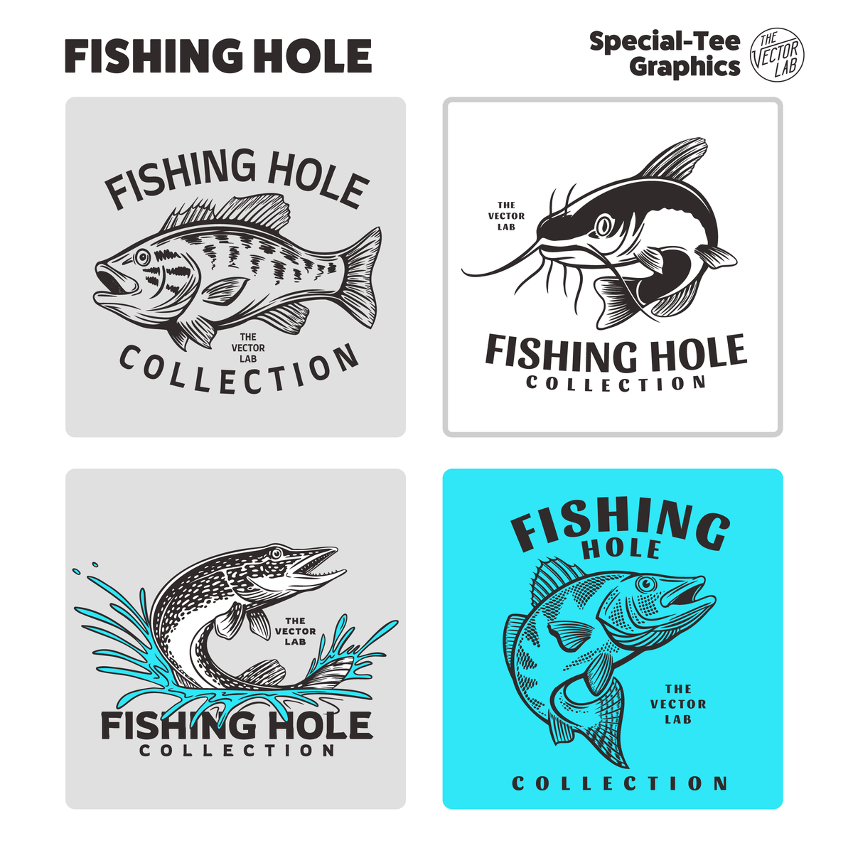 Fishing Hole Graphics for Adobe Affinity CorelDraw