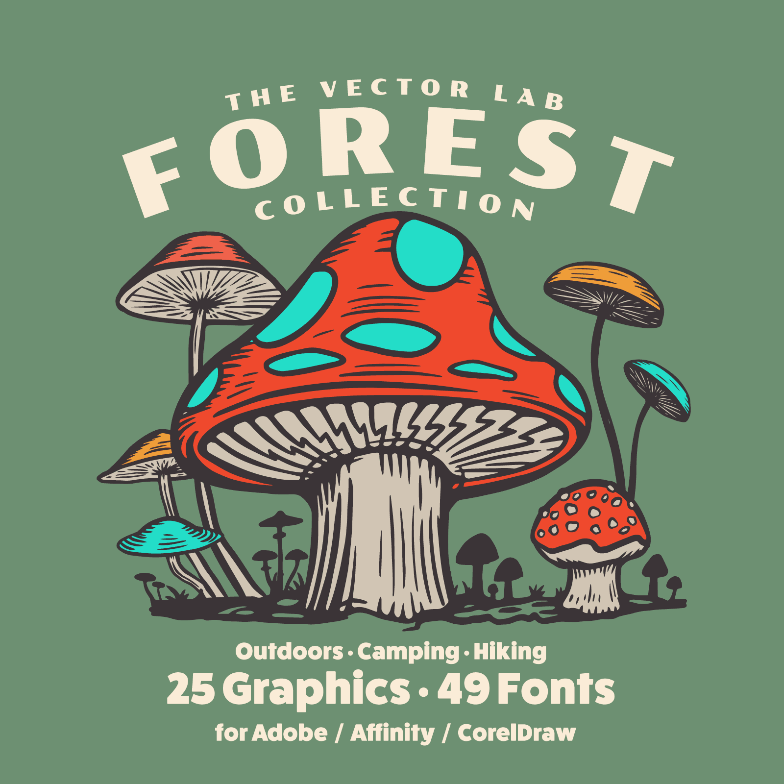 Forest Graphic Logo Templates - Outdoors Camping Hiking