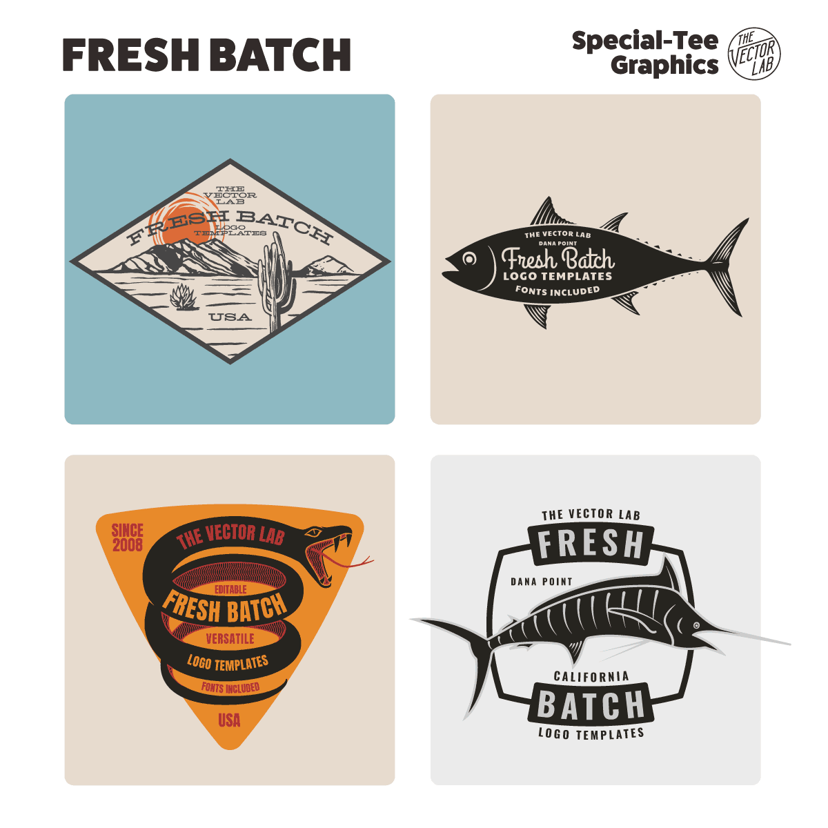 Fresh Batch Graphic Logo Templates