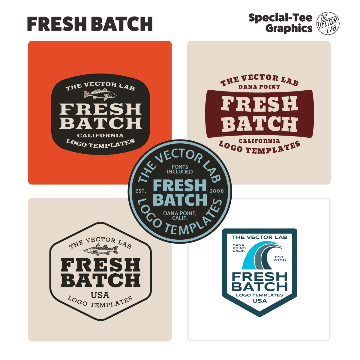 Fresh Batch Graphic Logo Templates