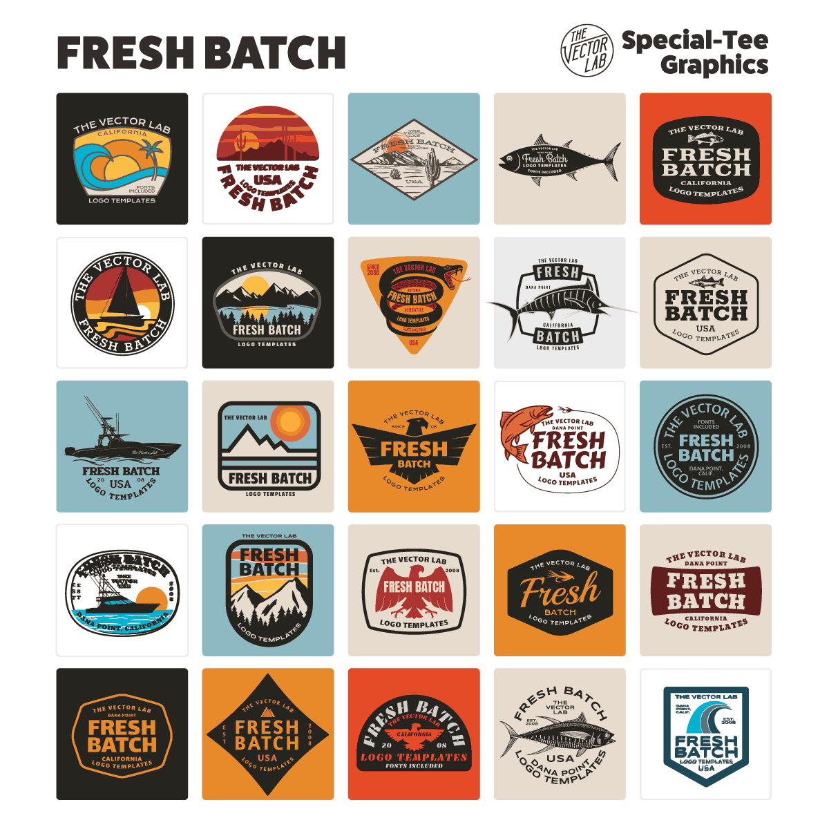 Fresh Batch Graphic Logo Templates