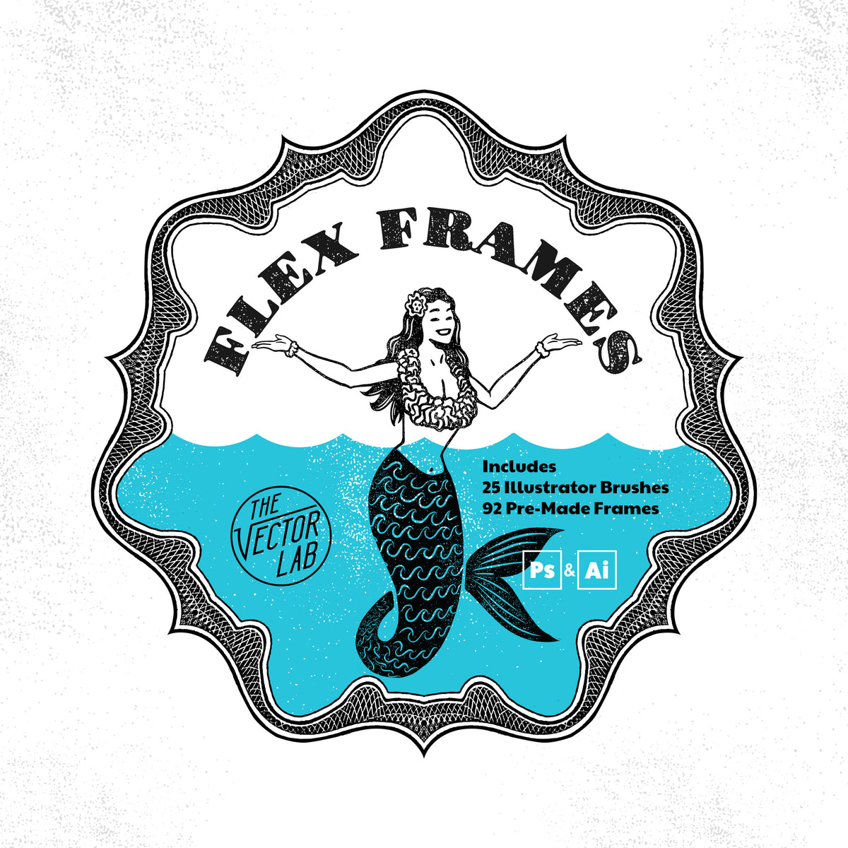Flex Frames for Illustrator &amp; Photoshop - Detailed Border Designs