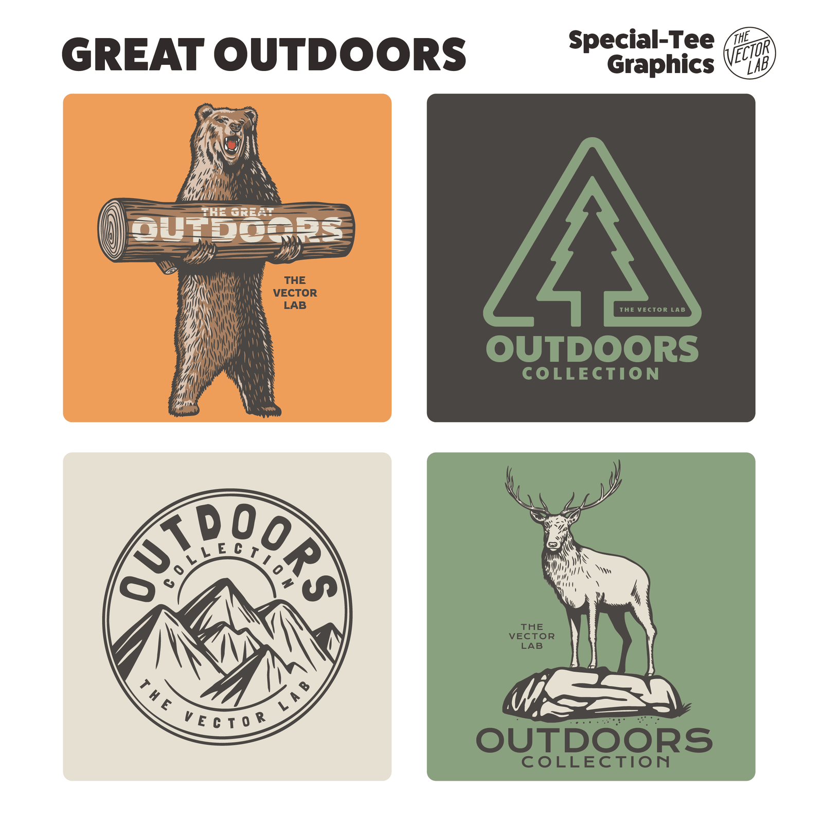 Great Outdoors Graphic Logo Templates for Adobe Affinity CorelDraw