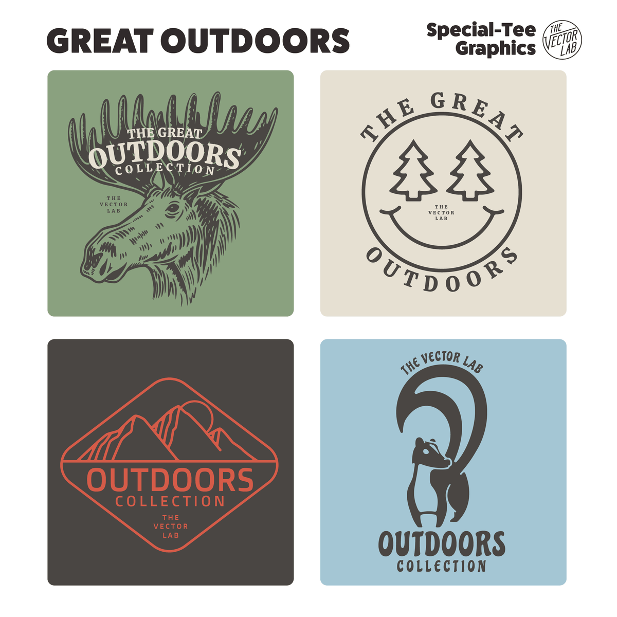 Great Outdoors Graphic Logo Templates for Adobe Affinity CorelDraw