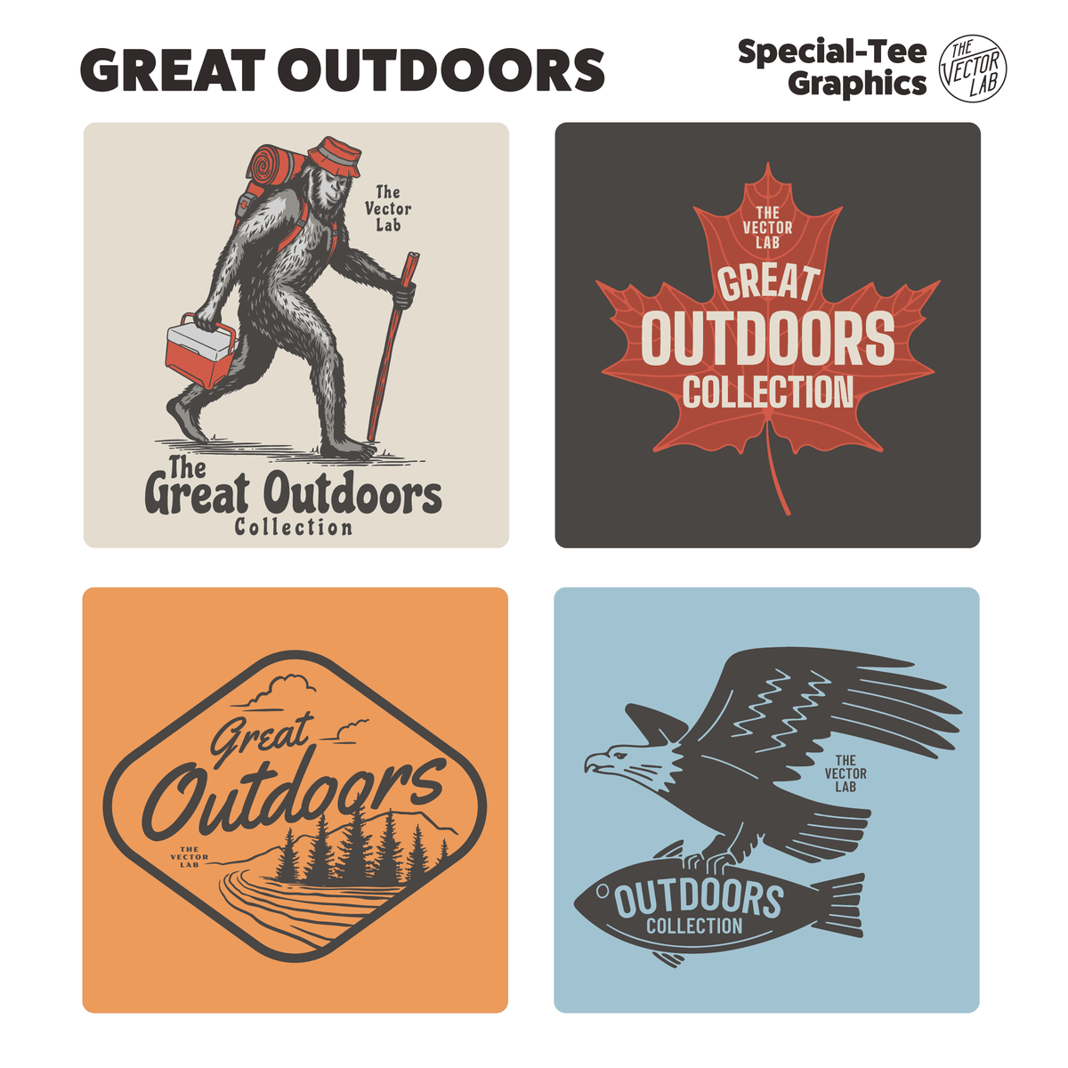 Great Outdoors Graphic Logo Templates for Adobe Affinity CorelDraw