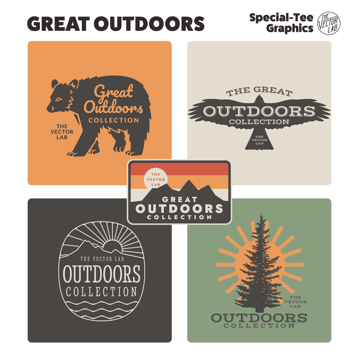Great Outdoors Graphic Logo Templates for Adobe Affinity CorelDraw