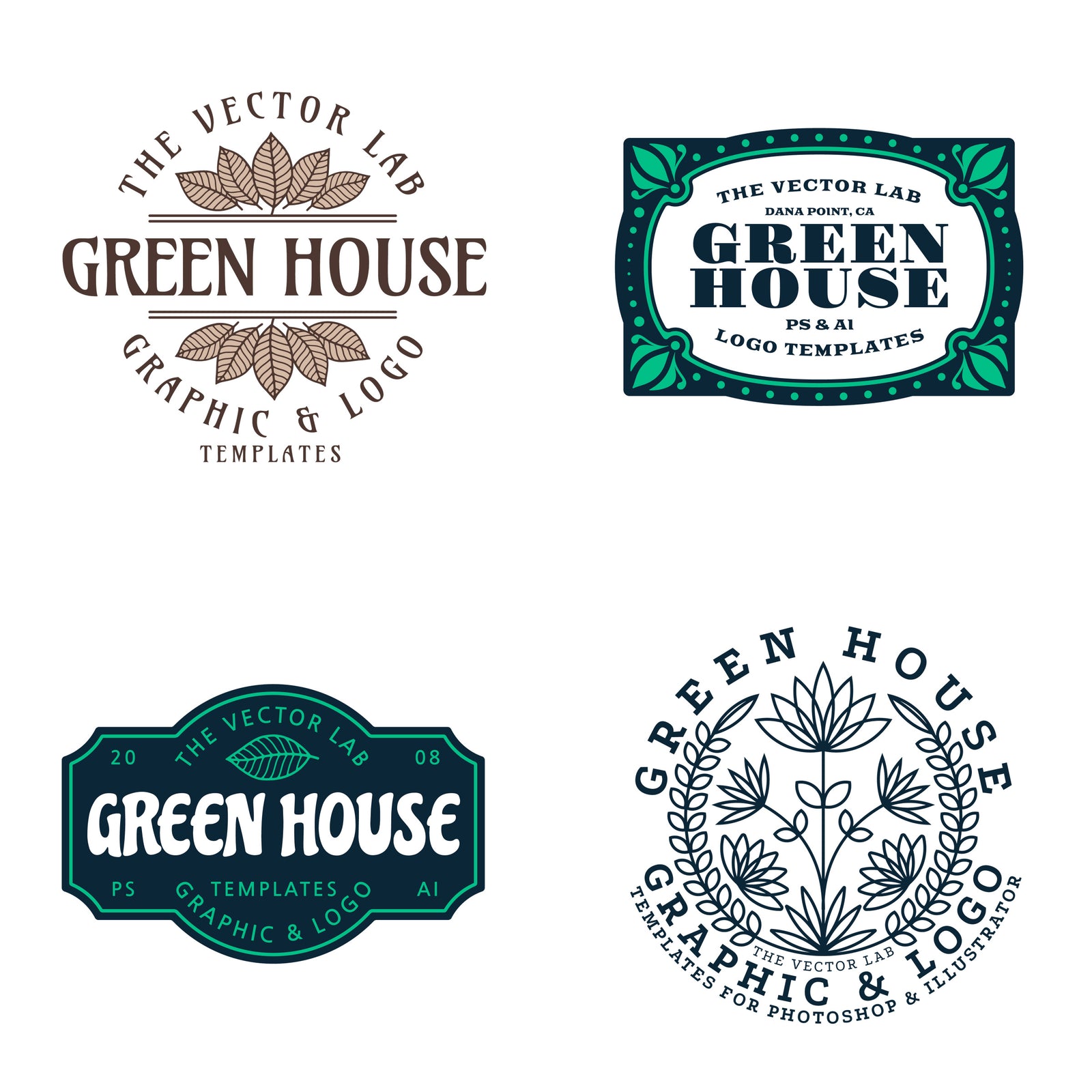Graphic & Logo Templates - Green House