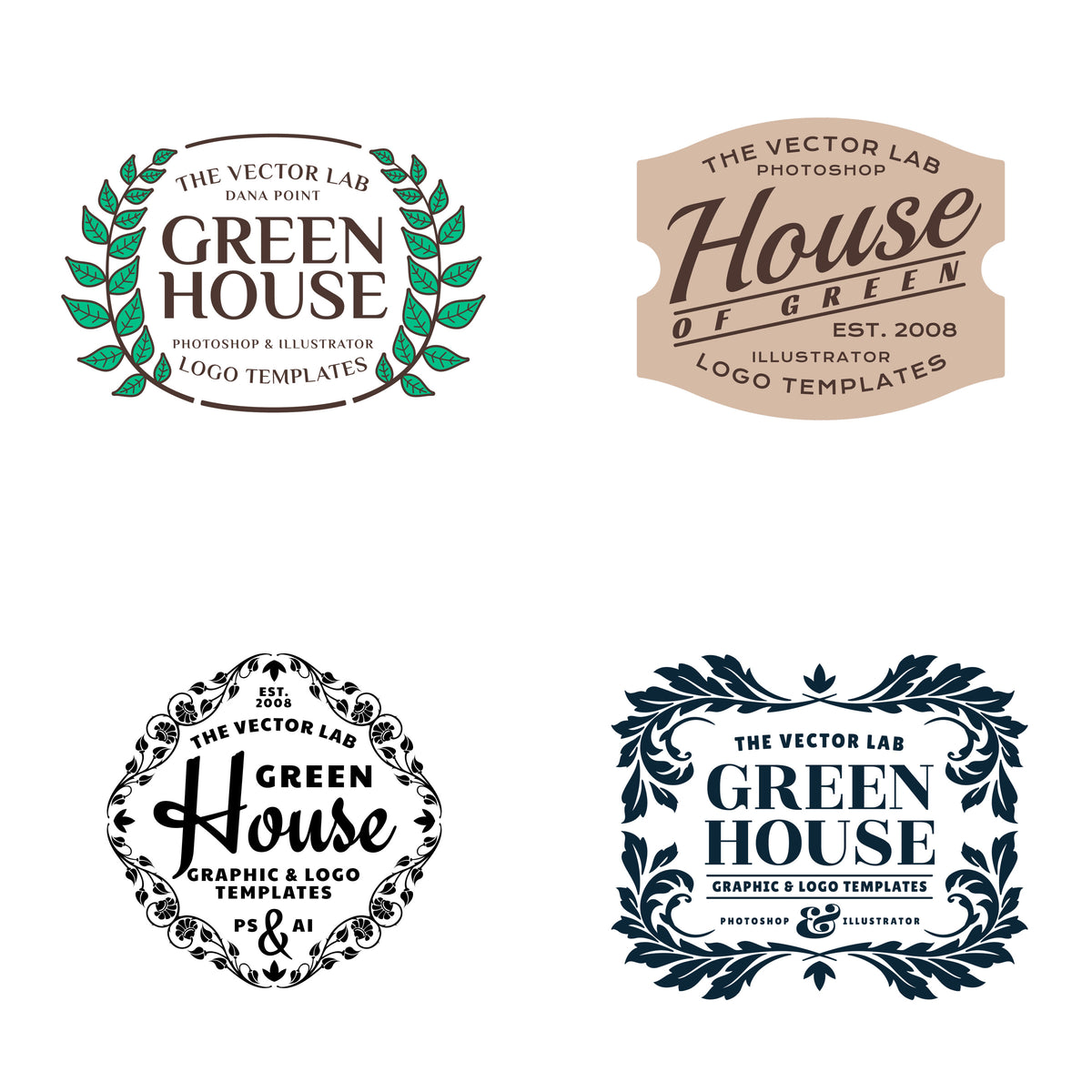 Graphic & Logo Templates - Green House