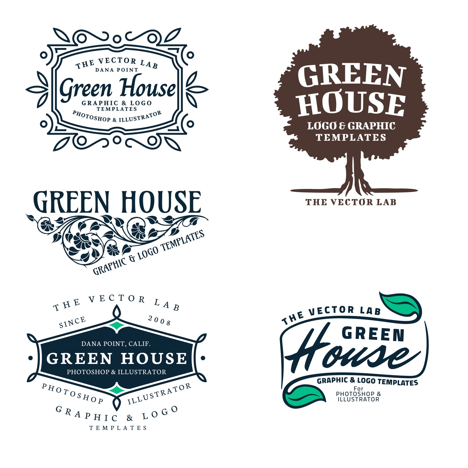 Graphic & Logo Templates - Green House