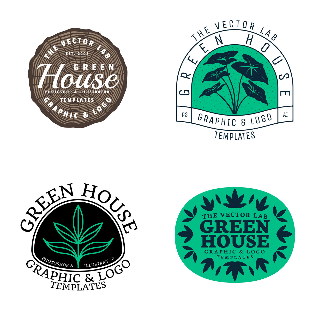 Graphic & Logo Templates - Green House