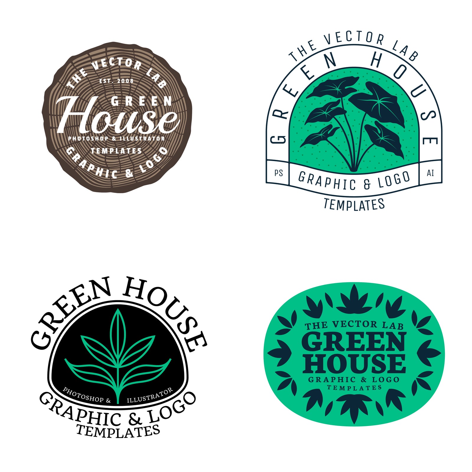 Graphic & Logo Templates - Green House
