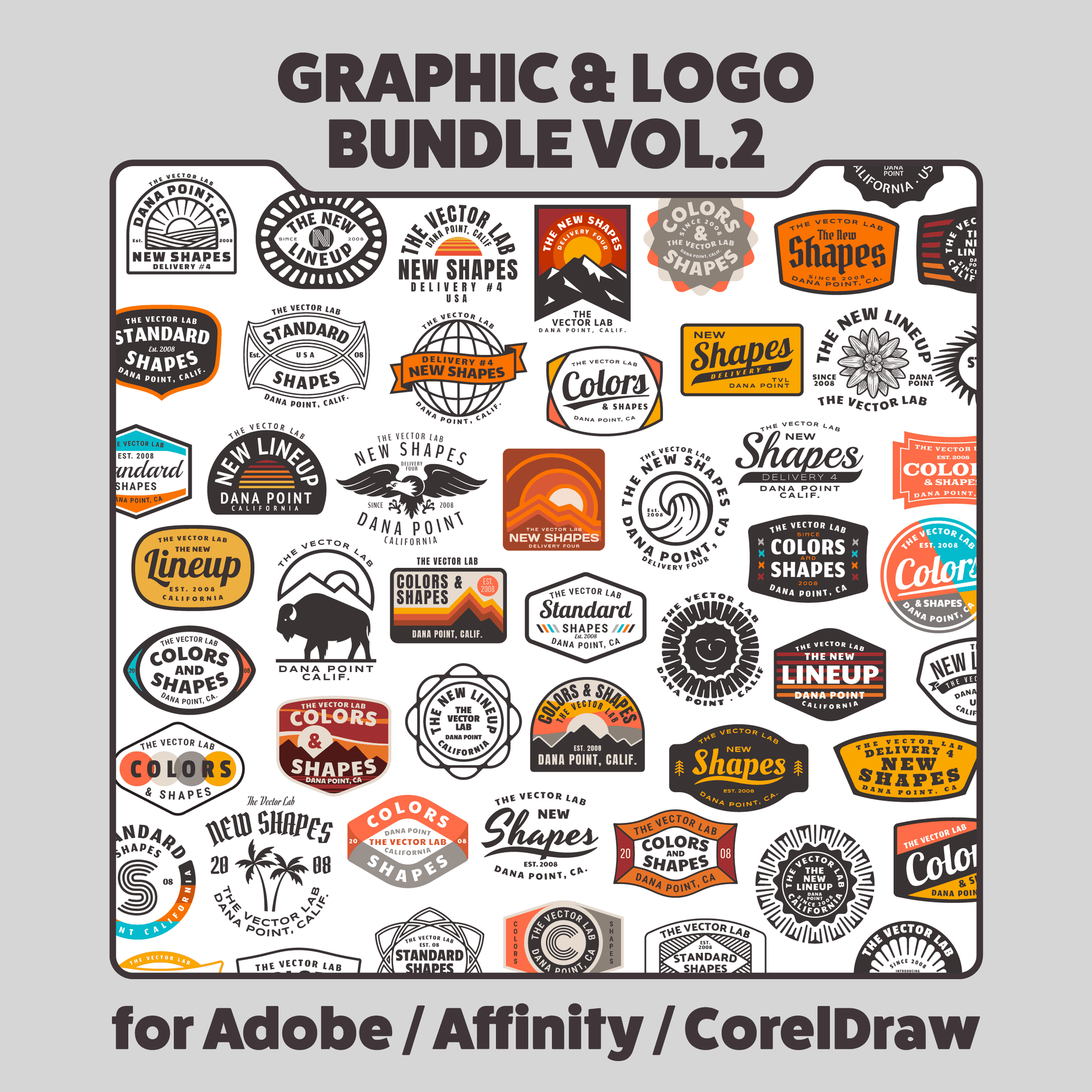 Graphic & Logo Bundle Vol 2 - For Adobe, Affinity, CorelDraw