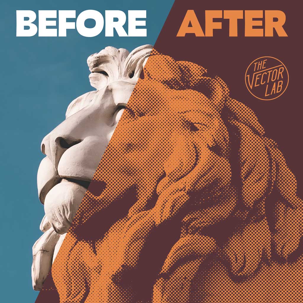 Before After Halftone Processor