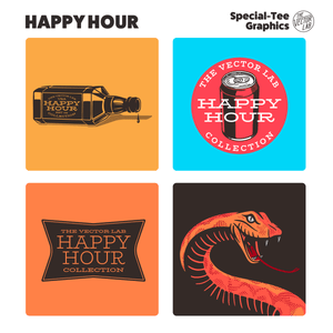 Happy Hour Graphic Logo Templates and Fonts