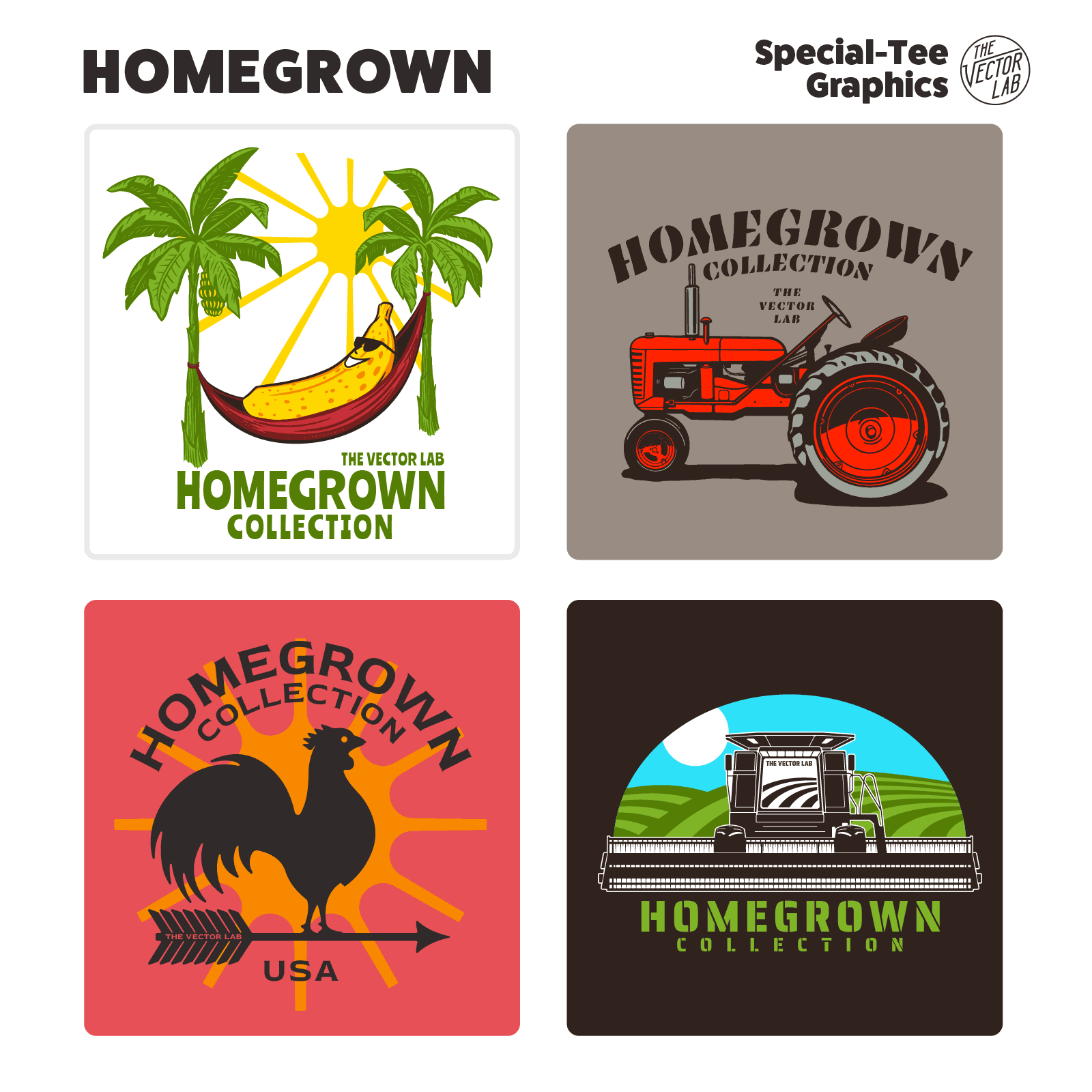 Homegrown Farmers Market Graphic Logo Templates