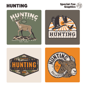 Hunting graphic logo templates for Adobe Affinity Corel