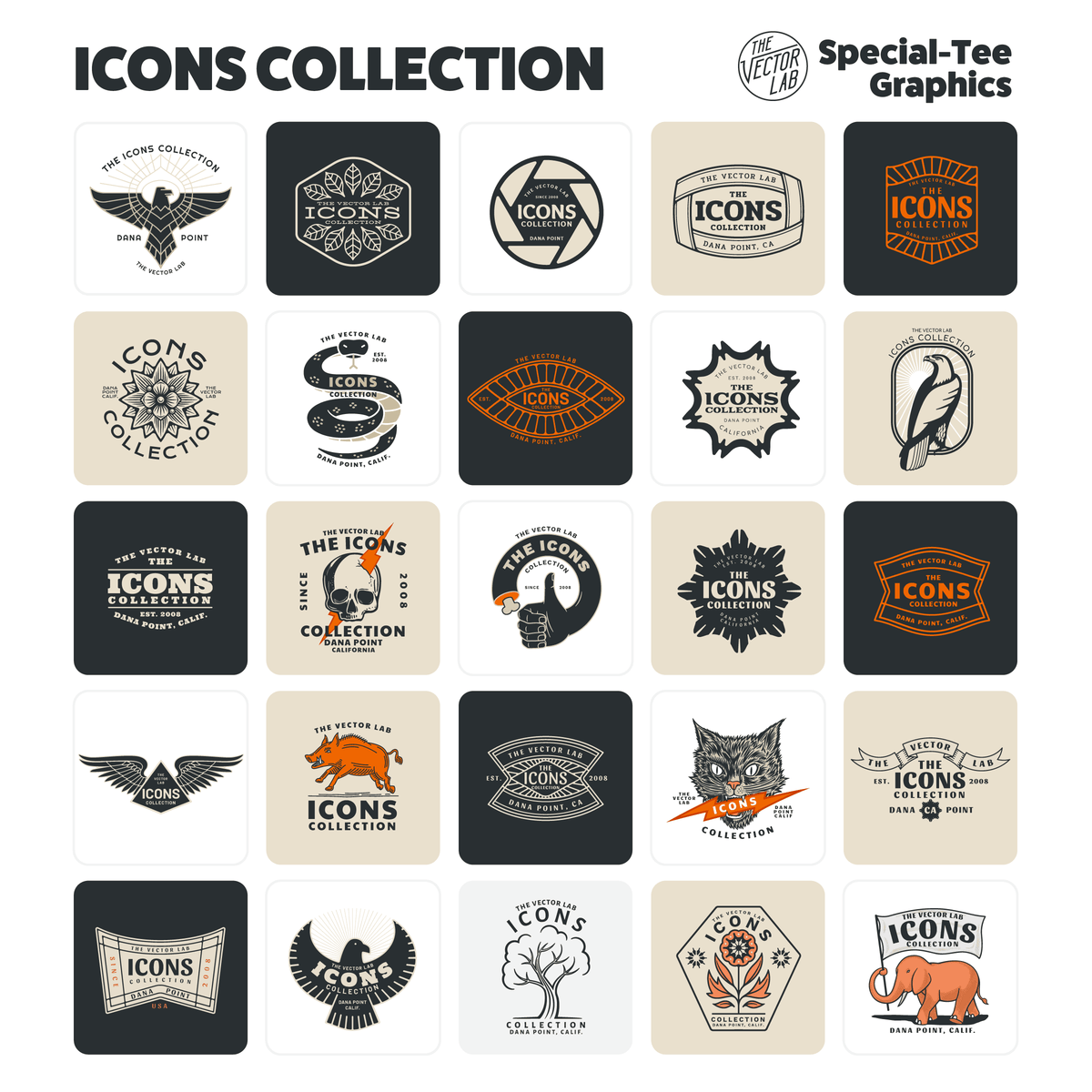 Icons Graphic & Logo Templates for Adobe, Affinity, and CorelDraw