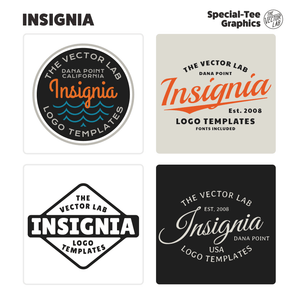 Insignia graphic logo templates for Adobe Affinity Corel