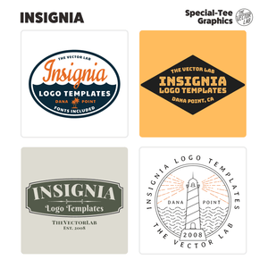 Insignia graphic logo templates for Adobe Affinity Corel