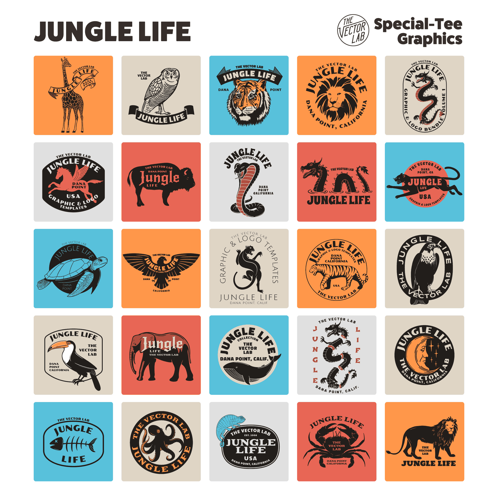 Jungle Life Graphic Logo Templates