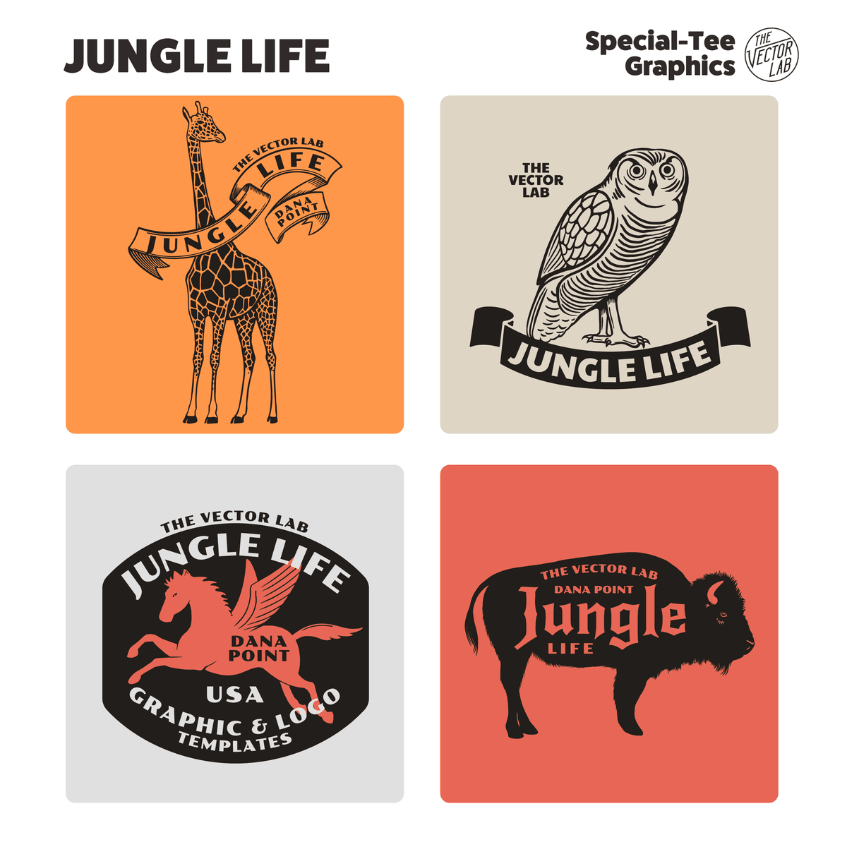 Jungle Life Graphic Logo Templates