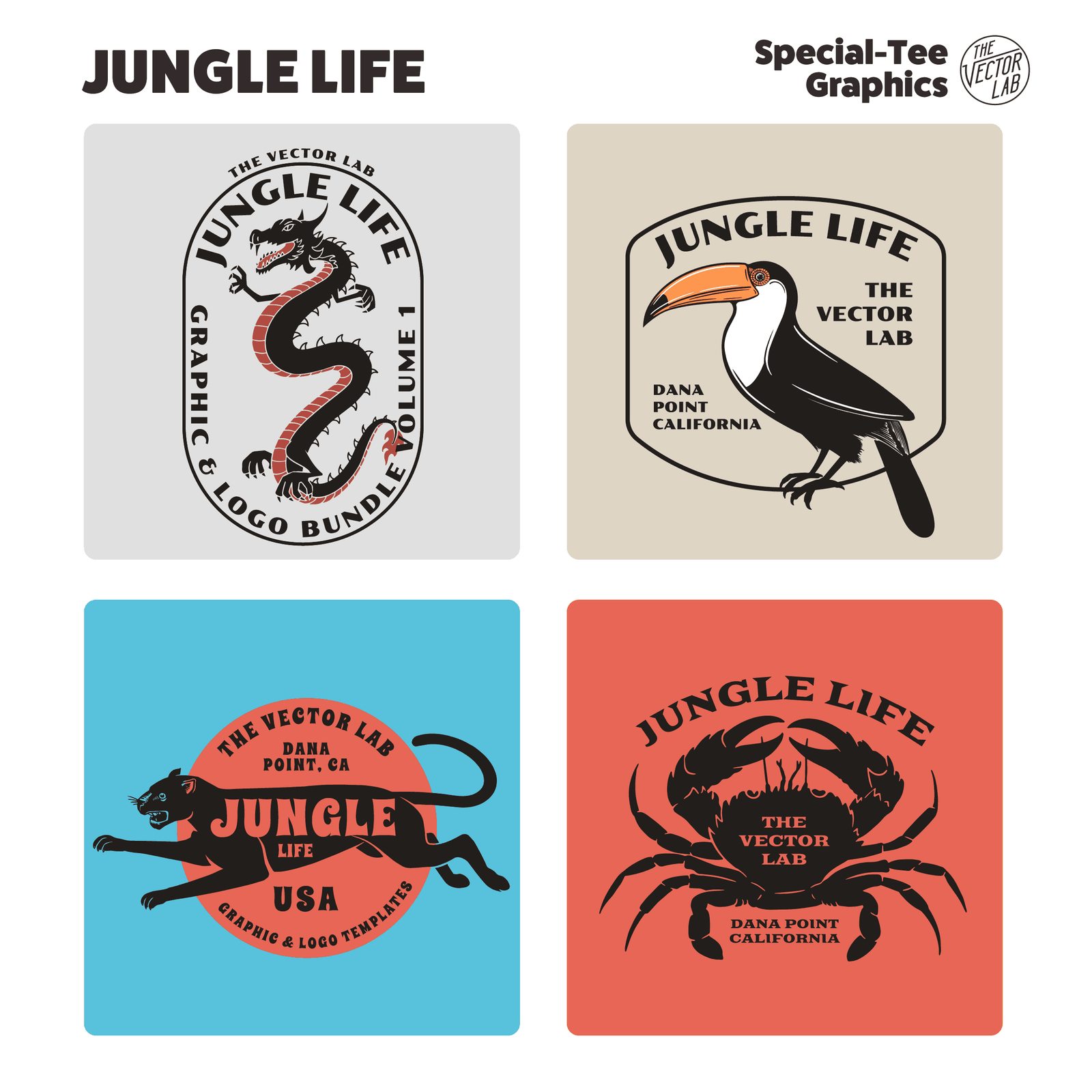 Jungle Life Graphic Logo Templates