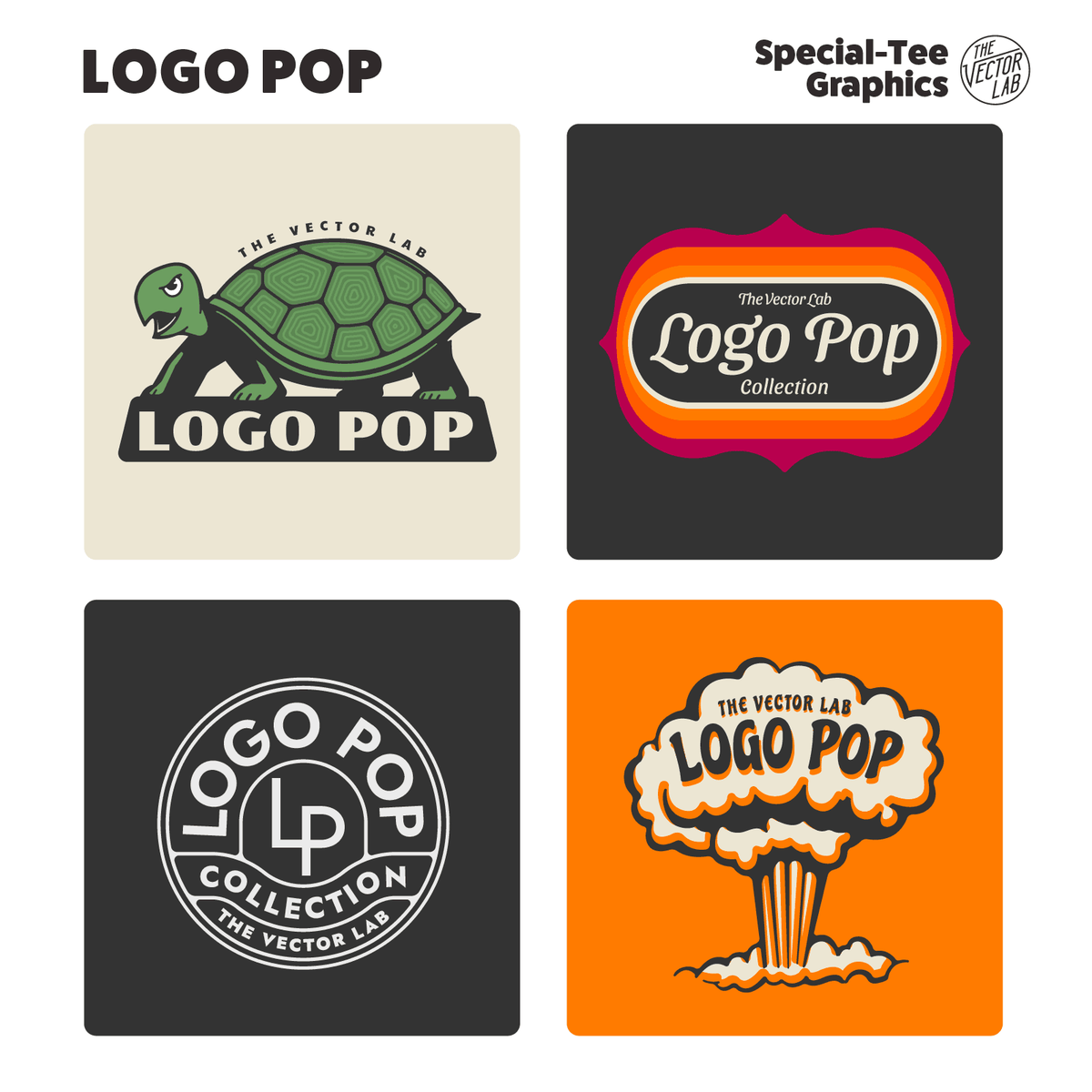 Logo Pop - Icon graphics for t-shirts and hats