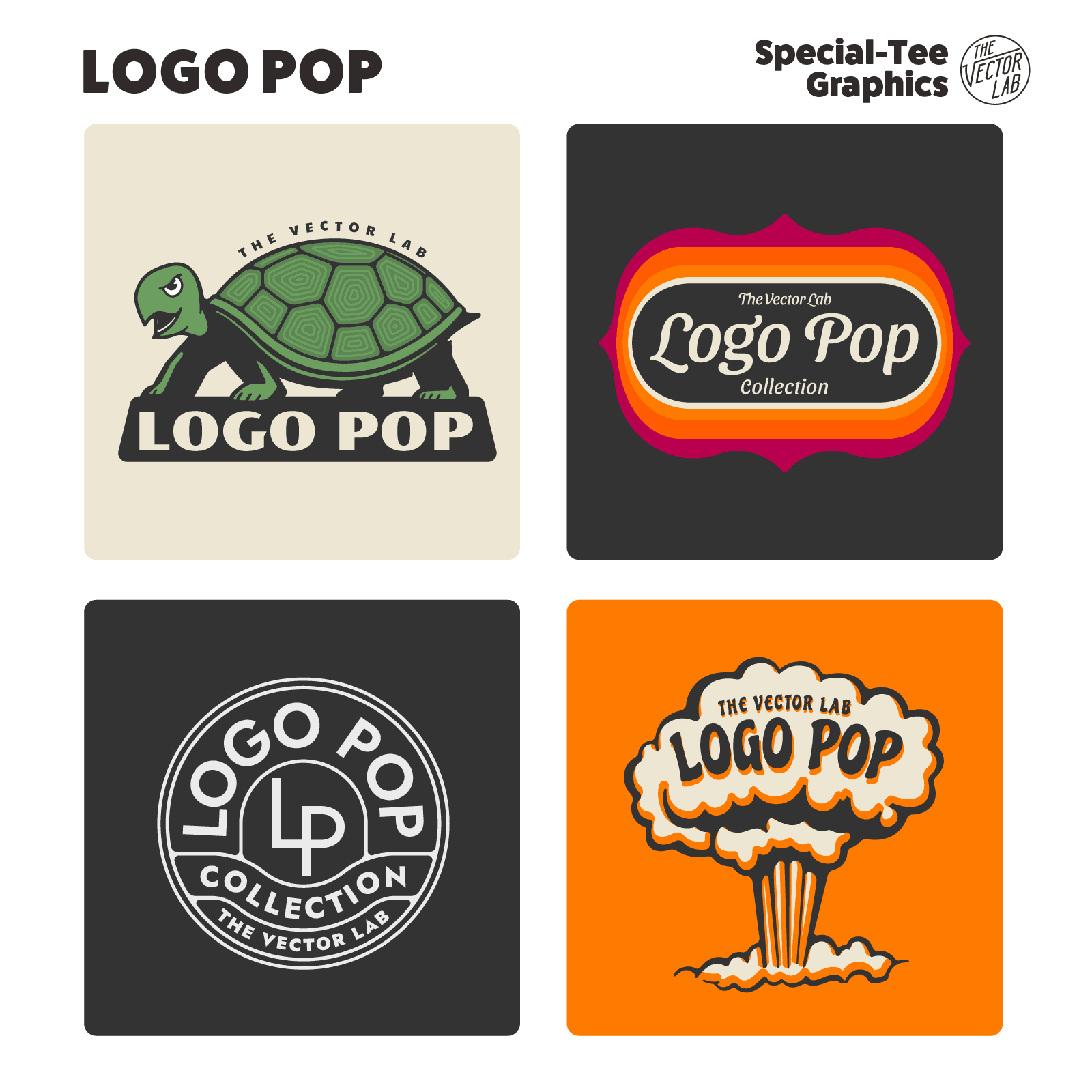 Logo Pop - Icon graphics for t-shirts and hats