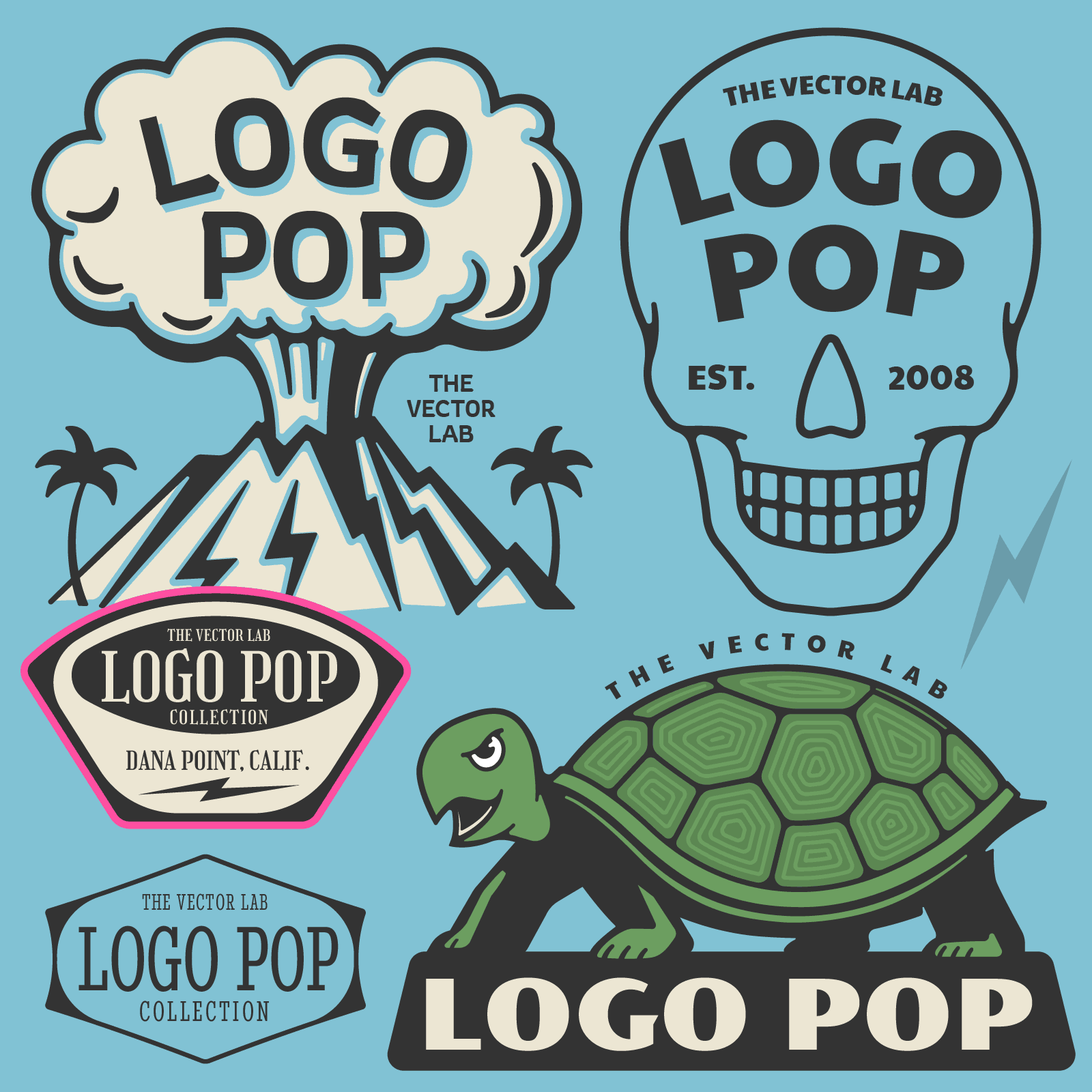 Logo Pop - Icon graphics for t-shirts and hats
