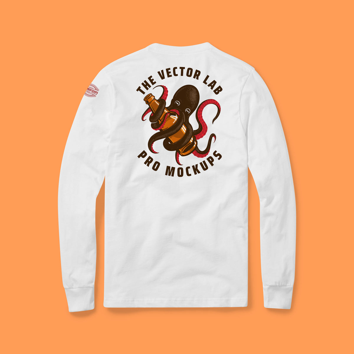 Flat Lay Long Sleeve T-Shirt Mockups